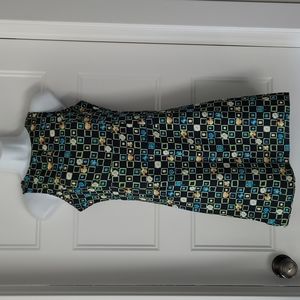 90s St. Marteen Collectibles Geometric Floral Print Dress Size 1